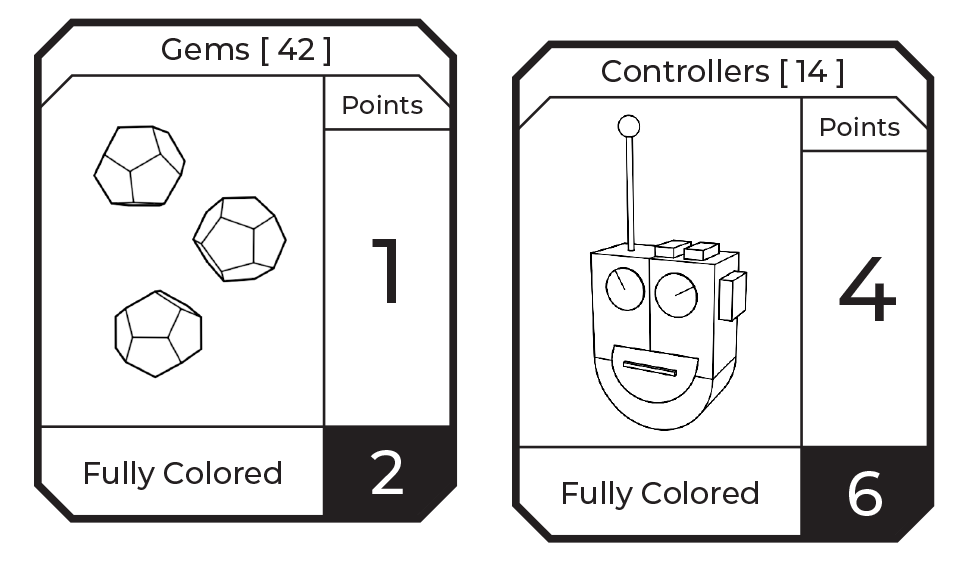 Astro Arcade: items - Gems and Controllers